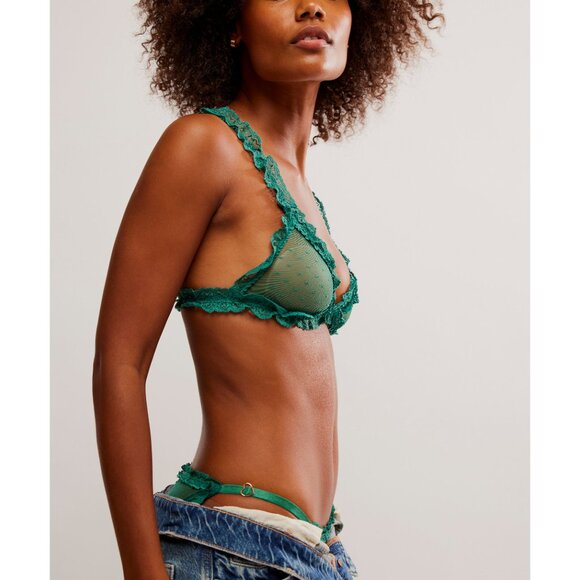 Free People Teal Lace Bralette - Picture 2 of 5